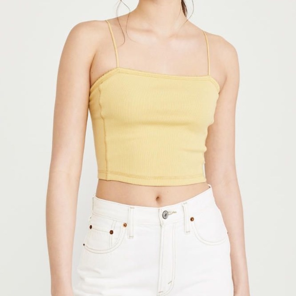Abercrombie & Fitch Yellow Cropped Tank Top!